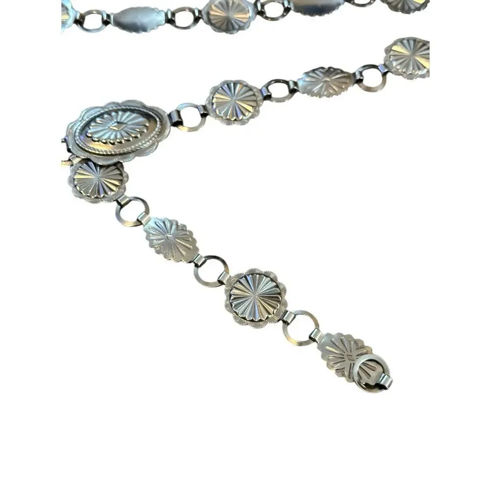 Vintage Women concho Style Native American Belt western silver
